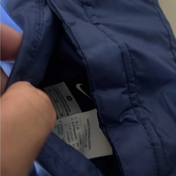 nike sportswear flight puffer mens medium royal blue green reversible coat - Picture 9 of 11